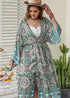 Kimono bohemio Havenah de talla grande para mujer - Vestido verde
